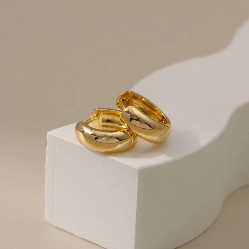 Women's Signature Titanium Steel Earrings - Minimalist Electroplated | Amara Collection - Image 2