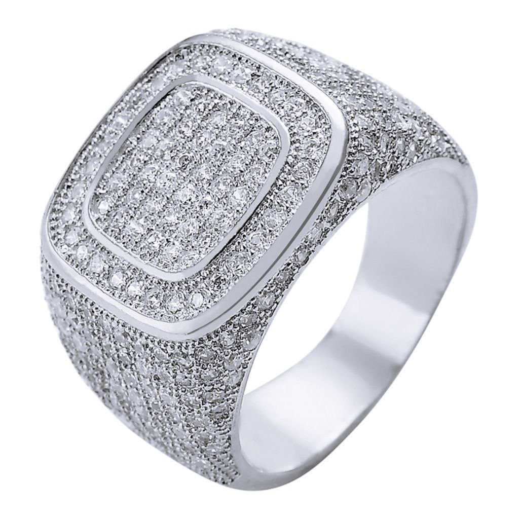 Beleeam Rings for Men - Pinky Ring Iced out Cubic Zirconia 14K Gold Plated Anillos Para Hombre Signet Band Mens Jewelry - Image 8