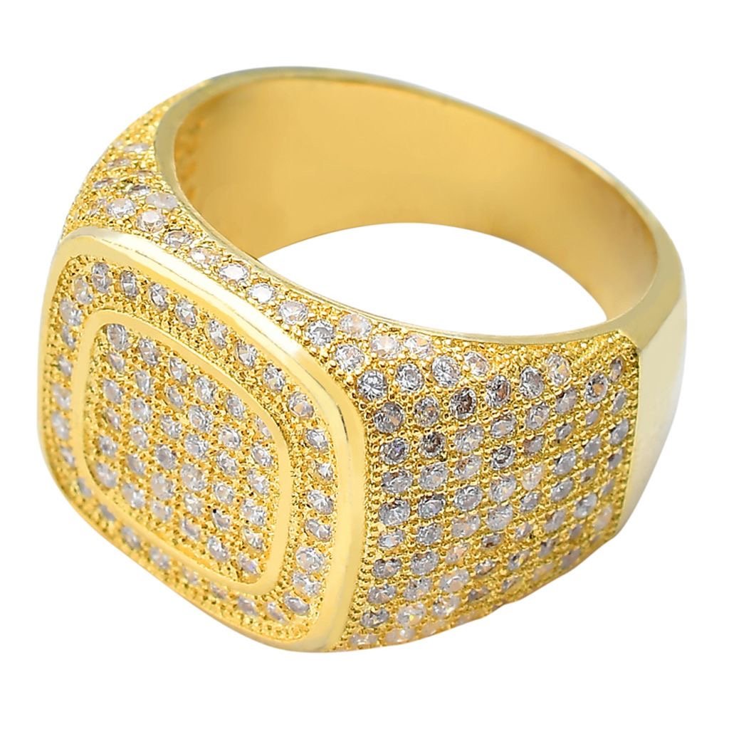 Beleeam Rings for Men - Pinky Ring Iced out Cubic Zirconia 14K Gold Plated Anillos Para Hombre Signet Band Mens Jewelry - Image 7