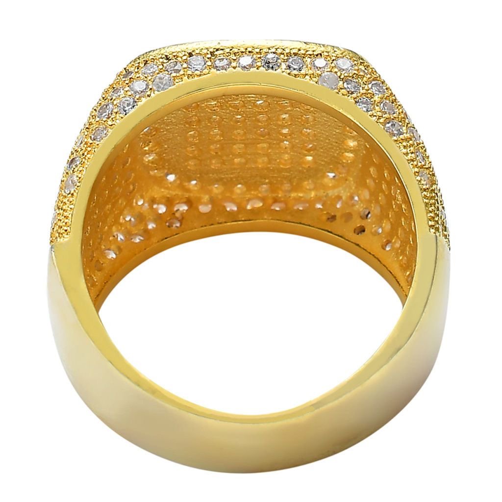 Beleeam Rings for Men - Pinky Ring Iced out Cubic Zirconia 14K Gold Plated Anillos Para Hombre Signet Band Mens Jewelry - Image 3