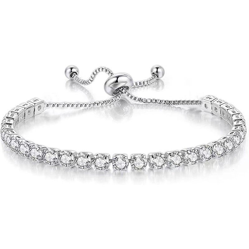 Beleeam Delicate Elara Minimal Crystal Tennis Bracelet for Women