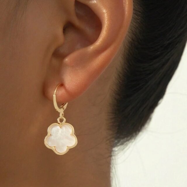 Beleeam Radiant Aurora Clover Flower Drop Earrings