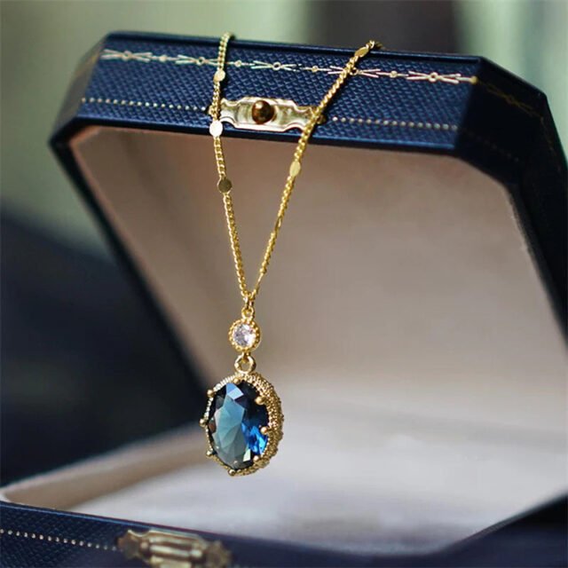 Beleeam Artisan Iris French O Link Necklace for Women