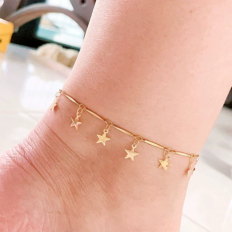 Women's Signature Titanium Steel Anklet - Western Style Gold Tone | Noelle Collection