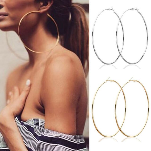 Beleeam Radiant Luna Round Cutout Drop Earrings