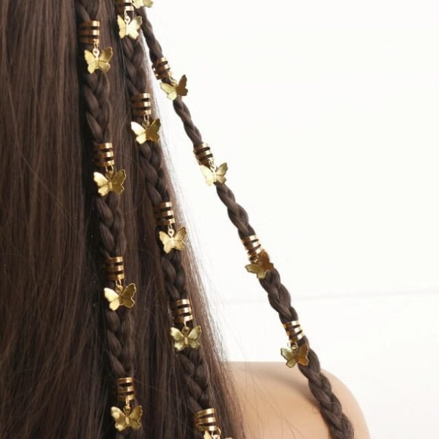 Beleeam Vintage Iris Butterfly Braid Cuff Set