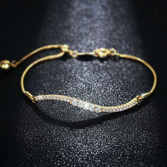 Beleeam Delicate Estelle Minimal Pave Bracelet for Women